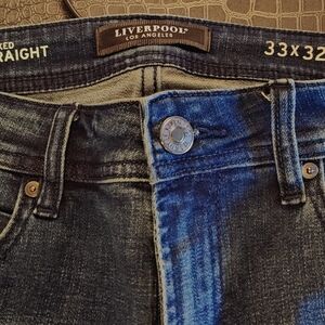 Liverpool Jeans Company Men's Relaxed Fit Straight Leg 33x32 Blue